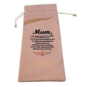 Mum Sentimental Mom Wine Bag in Pink